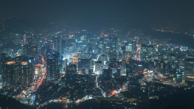 Seoul,-Korea,-Timelapse----The-heart-of-Seoul-at-night4K-Timelapse-Sequence-of-Seoul,-Korea---The-heart-of-Seoul-at-night
