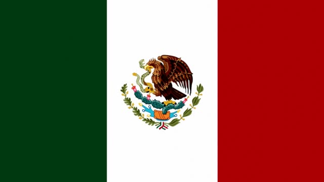 4-k-mexikanische-Flagge-winken-nahtlose-Schleife
