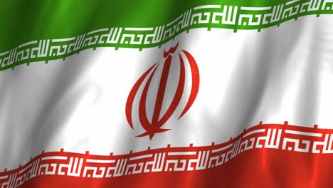 Irán-bandera;-Saludar-con-la-mano;-bucle