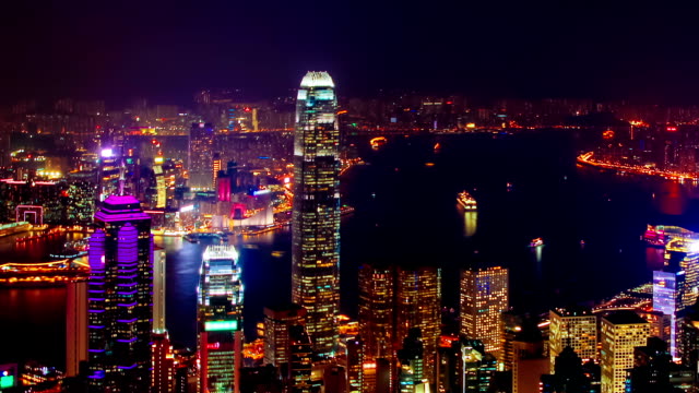 Blauen-Stunde,-Zeitraffer-von-Hong-Kong