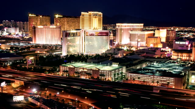 Las-Vegas-Skyline-Panning-Night-Time-Lapse