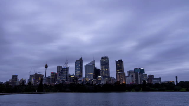 Motion-time-lapse-of-Sydney-city,-Australia