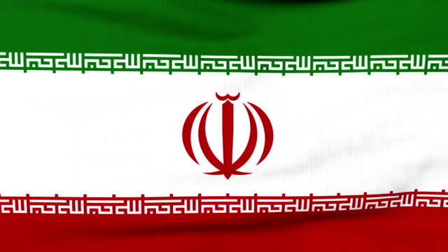 Bandera-Nacional-de-Irán-volando-en-el-viento