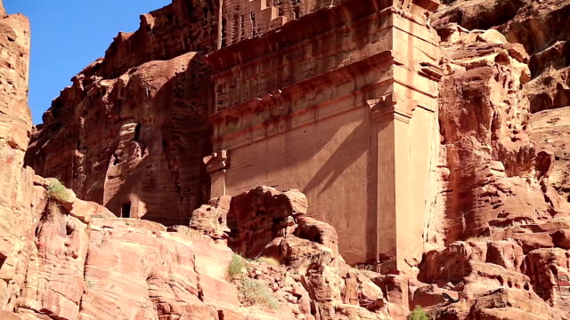 Tumba-de-Uneishu,-antigua-ciudad-de-Petra,-Jordania