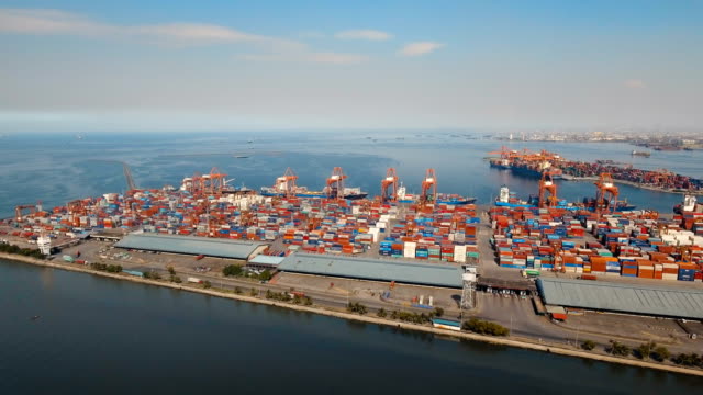 Cargo-industrial-port-aerial-view.-Manila,-Philippines