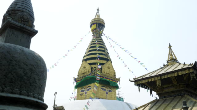 Famoso-Sawayambhunath-mono-templo-en-Katmandú,-Nepal.