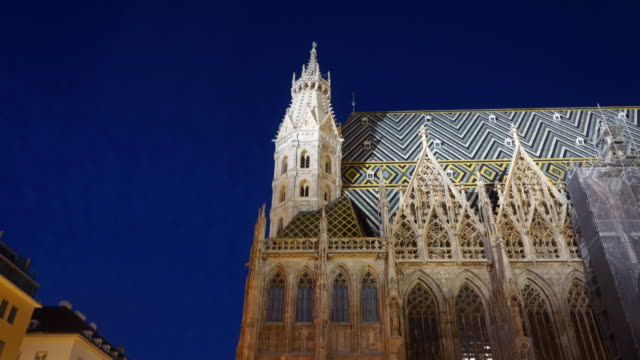 a-night-tilt-down-shot-of-the-exterior-of-st-stephen's-cathedral
