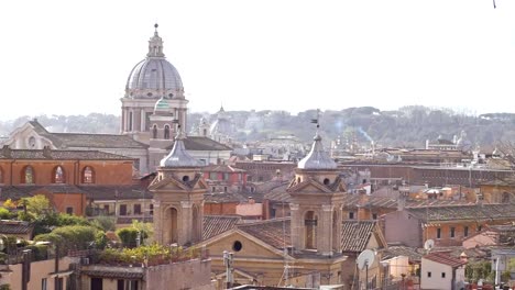 Wunderschönen-eindrucksvollen-Panoramablick-auf-Rom,-ewige-Stadt