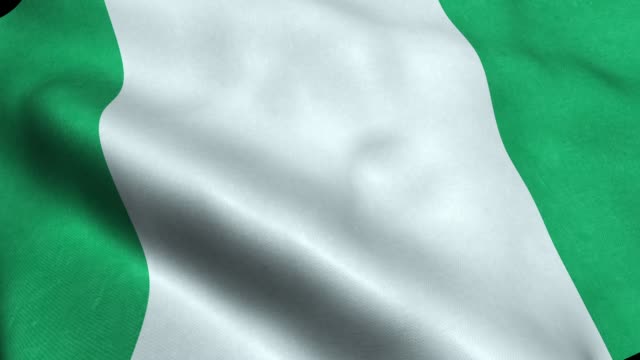 Nigeria-Flagge-nahtlose-Schleife-Animation-winken