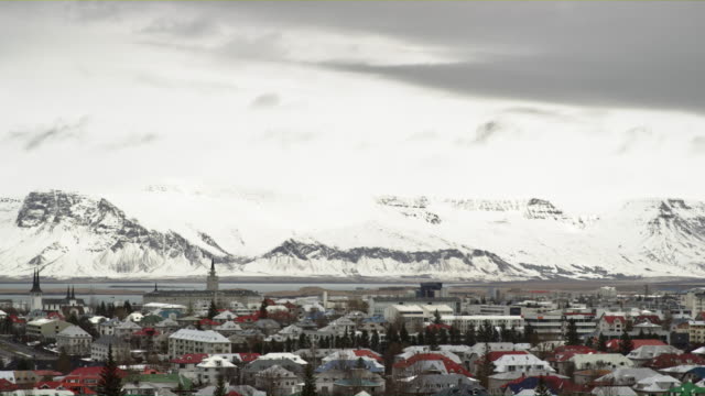 Top-View-of-Iceland-City-During-Winter