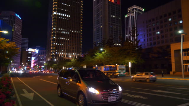 night-time-illuminated-taipei-city-traffic-street-panorama-4k-taiwan