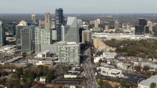 Aerial-of-Buckhead,-Atlanta,-Georgia