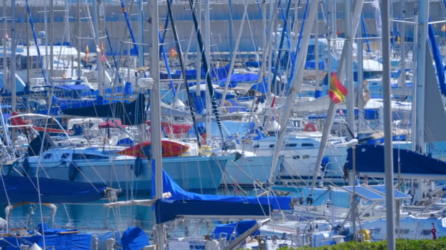 A-large-number-of-yachts-moored-in-the-seaport-of-Valencia