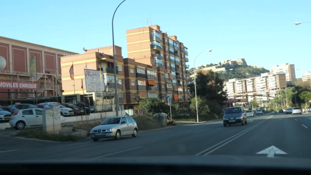Driving-in-Alicante,-Spain
