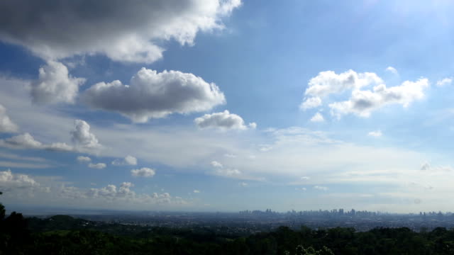 Philippinische-Manila-entfernt-skyline-Zeitraffer