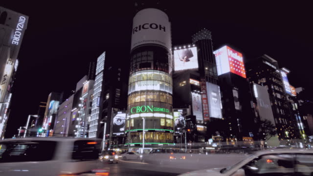 4-K-lapso-de-tiempo-de-Ginza-calle-Tokio