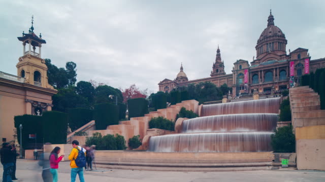 barcelona-national-royal-palace-panorama-4k-time-lapse-spain