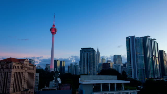 Timelapse-del-amanecer-con-vistas-a-la-ciudad-de-Kuala-Lumpur