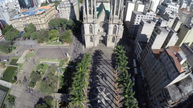 Luftaufnahme-von-Se-Kathedrale,-Sao-Paulo,-Brasilien