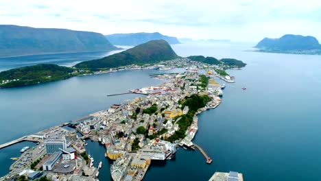 City-of-Alesund-Norway-Aerial-footage