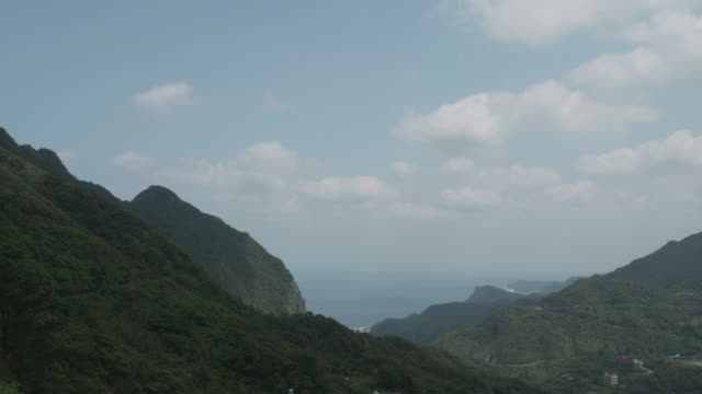 Time-lapse-shot-of-cloud-moving-above-Jiufen,-also-spelled-Jioufen-or-Chiufen