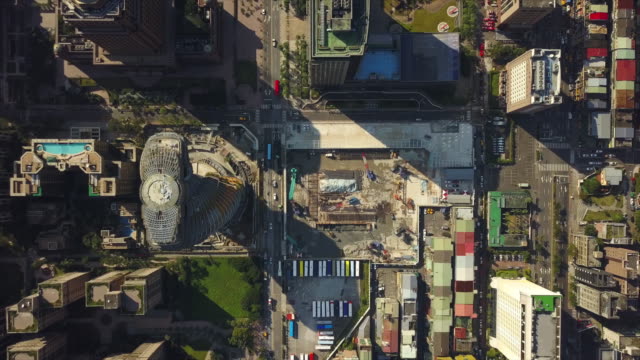 Taiwan-taipei-ciudad-centro-soleado-atardecer-aéreo-abajo-panorama-vista-4k