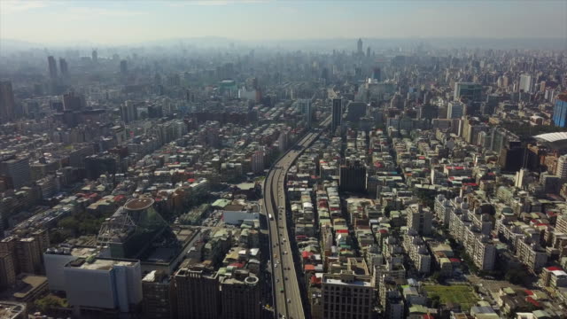 taiwan-taipei-cityscape-sunny-day-traffic-road-aerial-panorama-4k