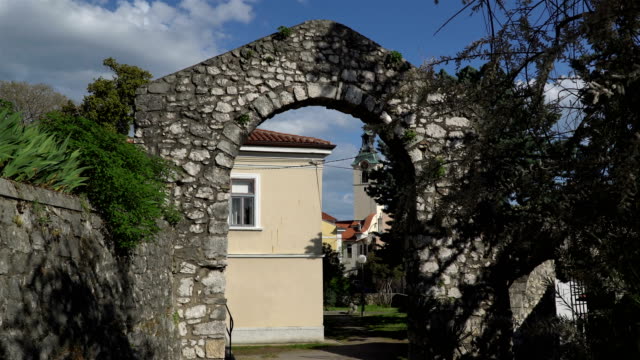 Summer,-sunshine-view-of-the-Croatian-old-town---Istria-region---Mediterranean-sea-Europe.