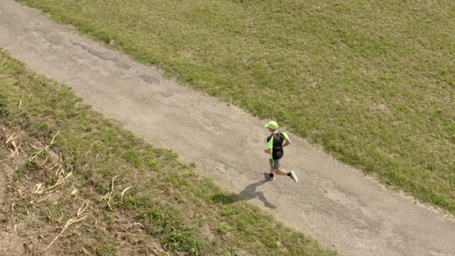 jogger-in-an-aerial-view