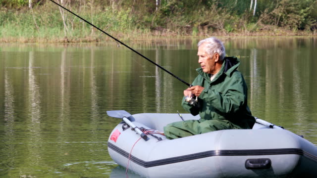 Retired-fisherman-fishing-on-the-lake