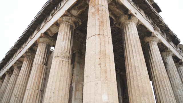 Tempel-des-Hephaistos-in-Athen,-Griechenland.
