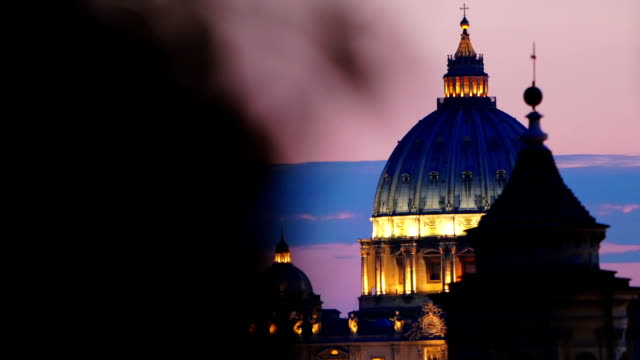 sunset-views-of-St.-Peter's-Basilica-in-Rome:-Vatican,-Christianity,-faith,-pope