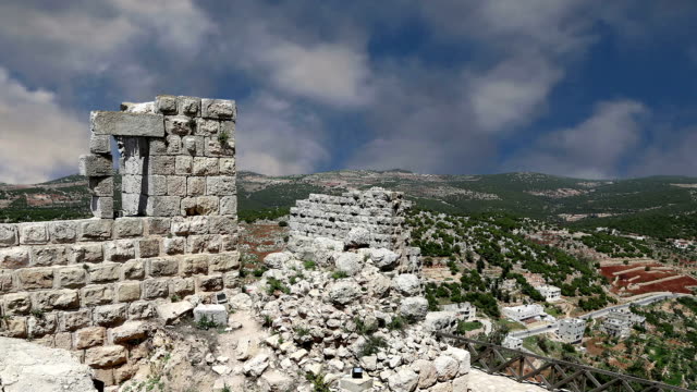 El-castillo-ayyubid-de-Ajloun-en-el-norte-de-Jordania,-construido-en-el-siglo-XII,-Oriente-Medio