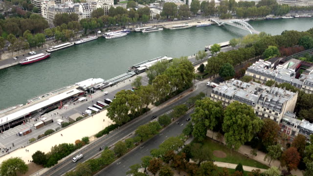 Paris-Antenne-kippen-Blick-auf-Seine-und-Brücken