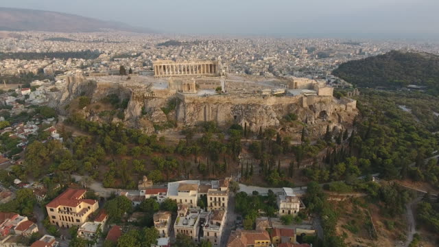 4K-Drohne-Schuss-von-Akropolis