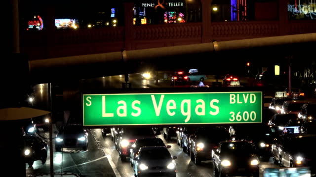 Street-sign-Las-Vegas-Boulevard-by-night