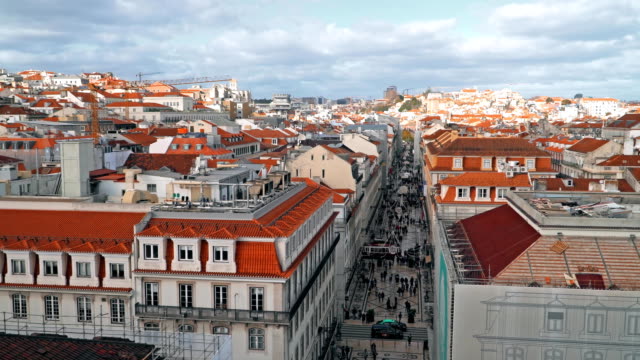 Lissabon-Panorama.-Luftaufnahme.-Lissabon-ist-die-Hauptstadt-und-größte-Stadt-von-Portugal.-Lissabon-ist-kontinentales-Europa-westlichsten-Hauptstadt-und-einzige-entlang-der-atlantischen-Küste.