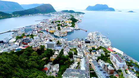 City-of-Alesund-Norway-Aerial-footage