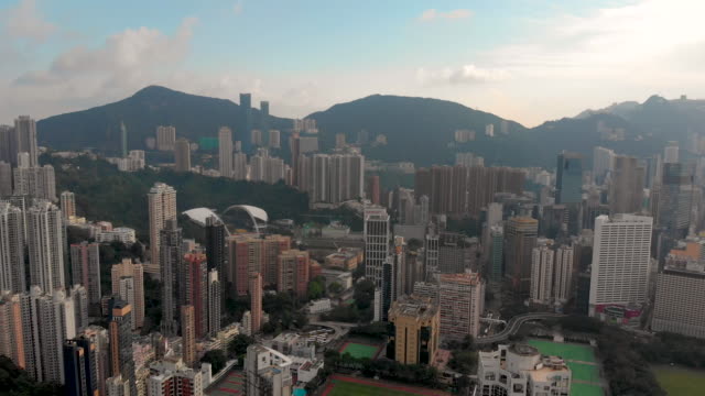 Verschiebbare-Luftaufnahme-von-Hong-Kong-island