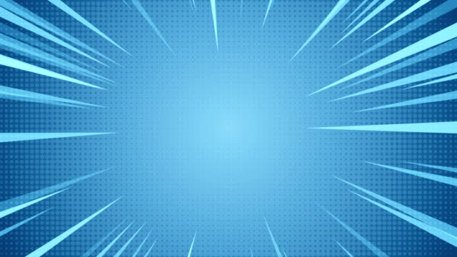 Radiale-Hintergrund-der-Halbtöne-und-abstrakte-Hochgeschwindigkeitsstrecken-für-Anime