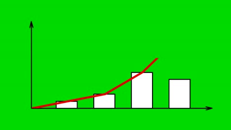 Gráfico-de-barras-con-eje-de-flechas-crecer-negocio-gráfico