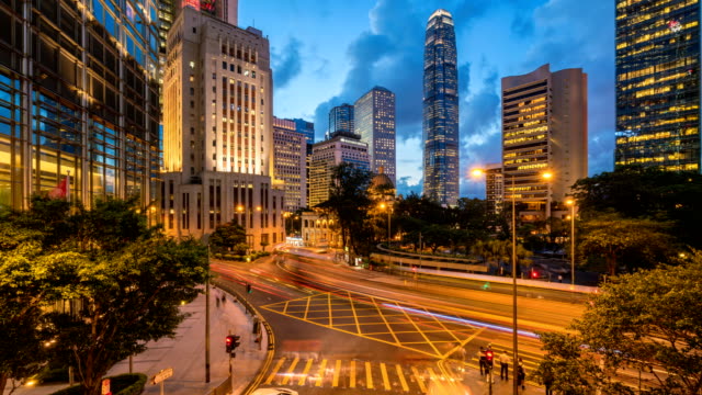 4K-Time-Lapse-:-Hong-Kong-Business-area