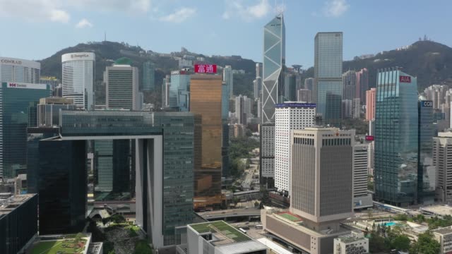 4K-aerial-view-footage-of-Central-district-in-Hong-Kong