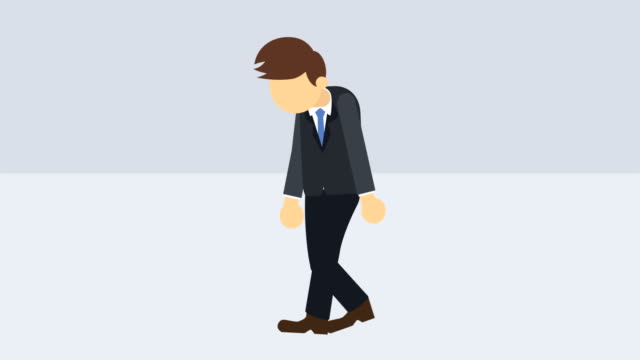 Business-man-walking.-Success-concept.-Loop-illustration-in-flat-style.