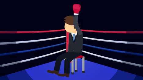 Business-man-battle-win-in-boxing-gloves.-Business-competition-concept.-Loop-illustration-in-flat-style.
