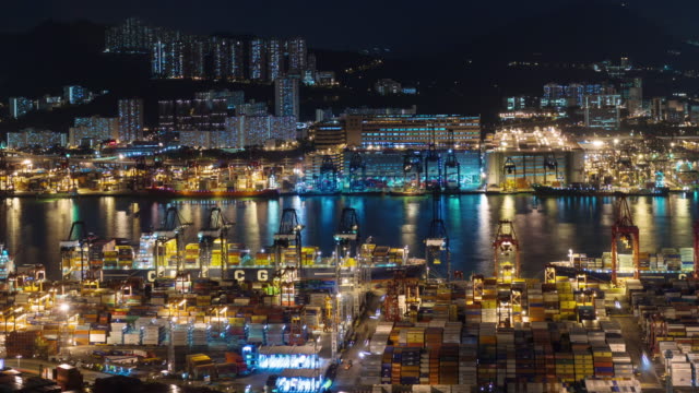 noche-ligera-hong-kong-puerto-panorámica-4-k-lapso-de-china