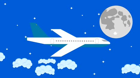 Vector-de-avión-volando-en-el-cielo-nocturno-con-una-luna-llena