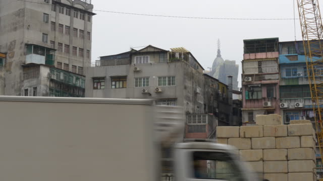 China-Tag-Zeit-Macau-Stadtleben-blockieren-walking-Panorama-4k