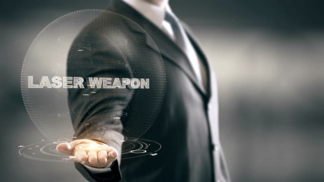 Laser-Weapon-with-hologram-businessman-concept