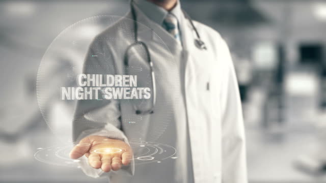 Arzt-hält-in-der-hand-Kinder-Nachtschweiß